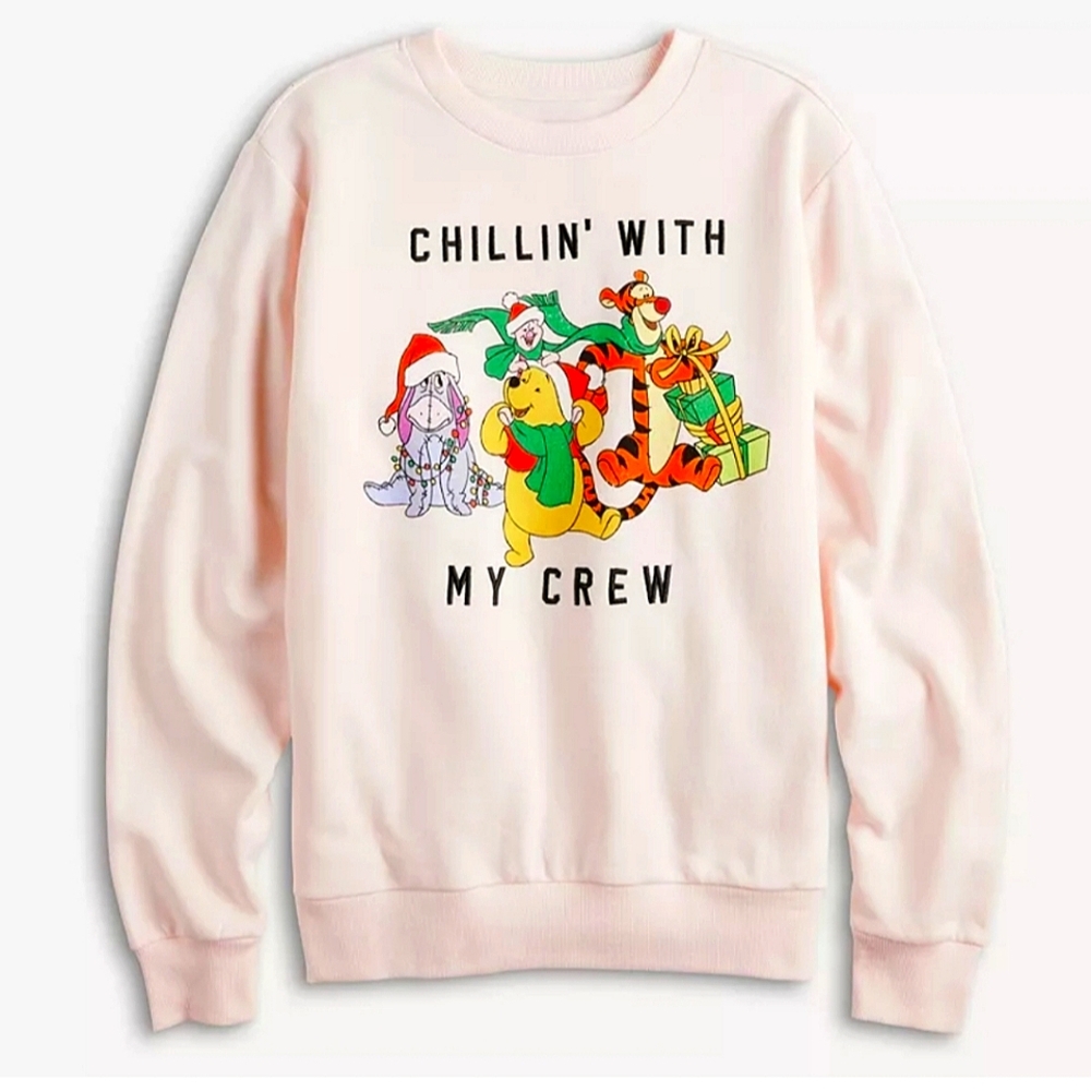 Winnie The Pooh Disney Characters Crewneck Sweatshirt Nwt